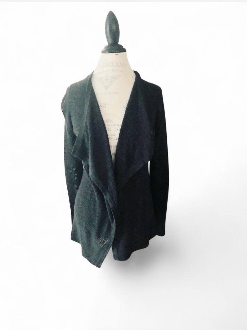Ann Taylor LOFT Petites Charcoal Gray Cardigan with Ruffle Front Sz XSP